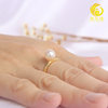 AKOYA natural seawater pearl ring 18K gold