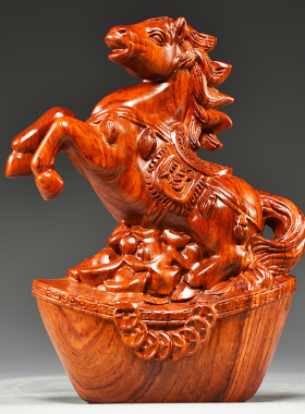 木雕十二生肖摆件大号一套实木质鼠牛虎兔龙蛇马羊猴鸡狗猪工艺品