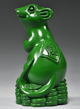 花梨祝福客厅十二生肖木质鼠木头