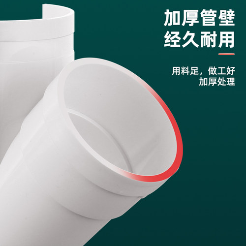 PVC排水管配件大全110变50开口三通75下水开孔增接口快接头补漏片 - 图1