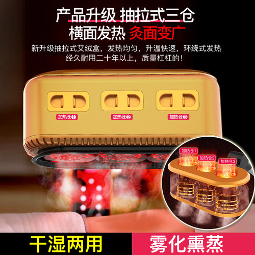 艾灸熏蒸仪器全身家用理疗灯美容院专用炙绒草无烟器具刮痧一体机 - 图1