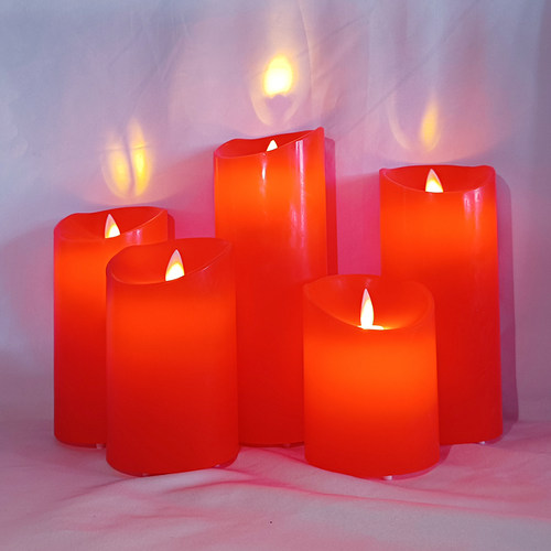 红色遥控仿真电子led蜡烛灯密室桌游剧本杀供佛喜庆节日防风无烟 - 图2