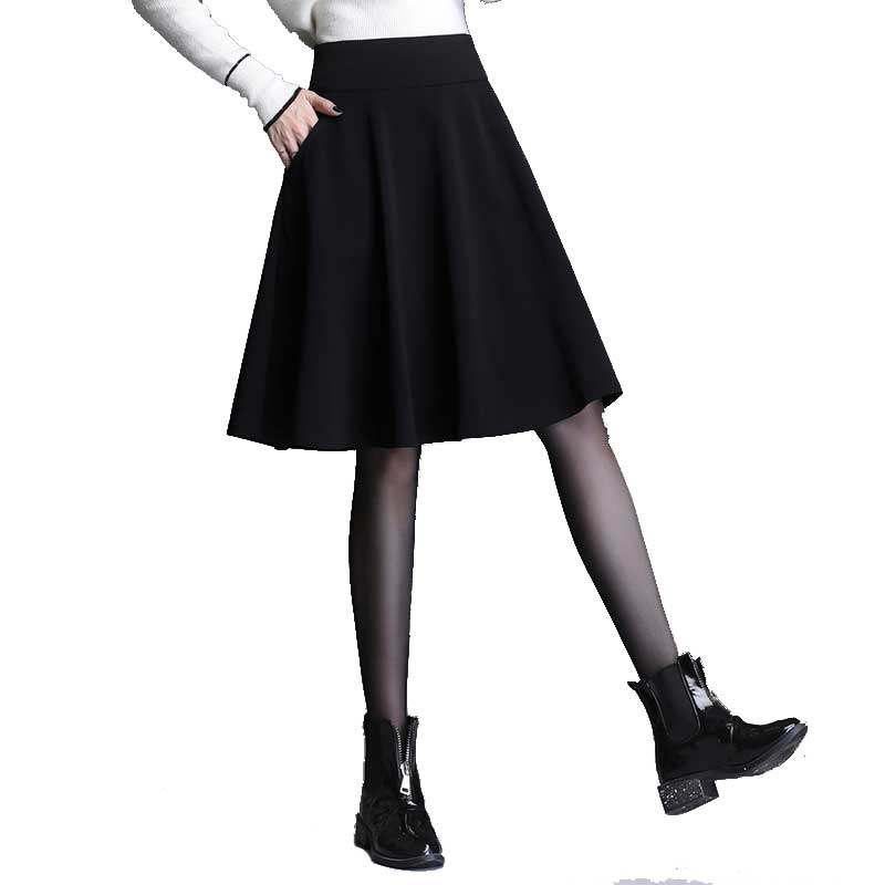 2021秋冬新款显瘦a字高腰大摆裙 欣聚荣半身裙