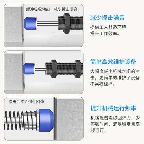 气缸油压缓冲器AC0806-S机械手阻尼器液压1416气动配件减震器1007 - 图1