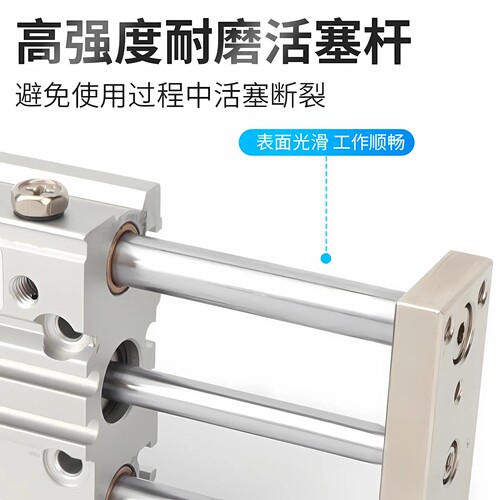 三轴三杆带导杆气缸MGPM80X25X50X75X100X125X150X200X300X400Z - 图1