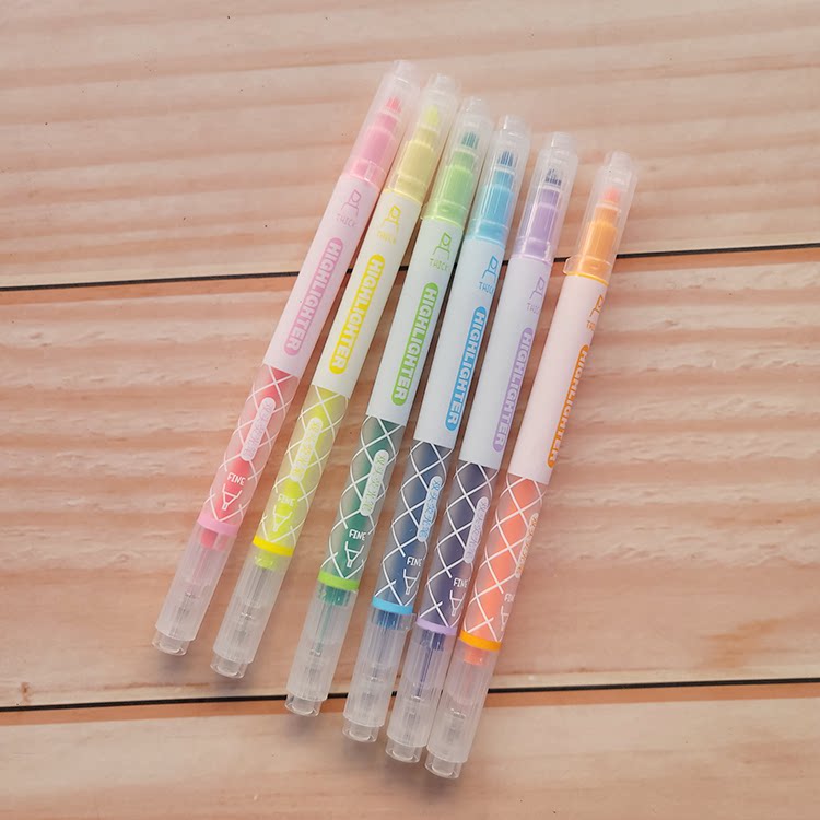 Hobby 6-color double-ended highlighter marker pen