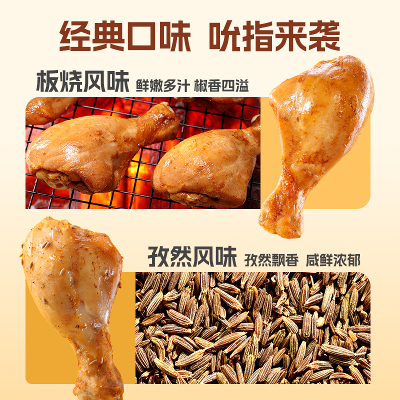 优形去皮鸡腿8袋健身代餐开袋即食休食大鸡腿解馋充饥鸡肉零食