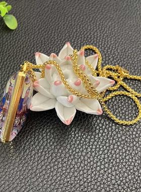 鸿钧老祖双面项链道家神像金色吊坠民族男女古风毛衣复古挂件平安