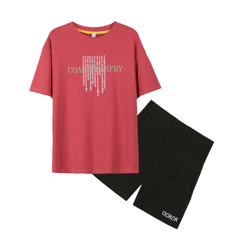 孕妇夏装网红洋气短裤套装休闲款 娇芙韵套装