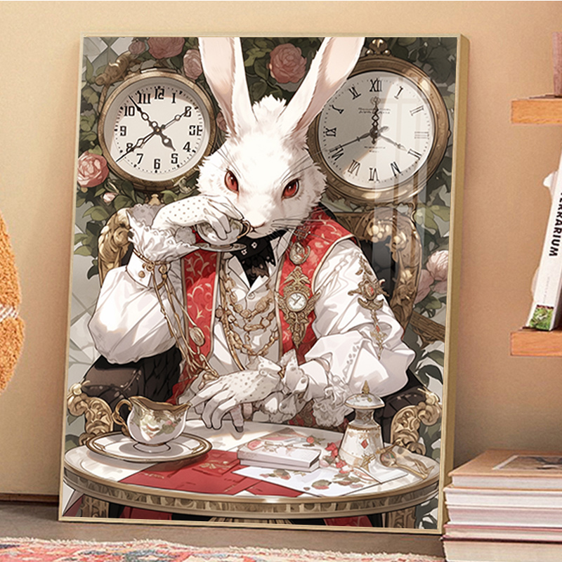 高颜值爱丽丝梦游仙境钻石画2024新款兔子先生创意手工diy十字绣 - 图1