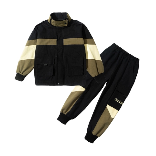 Весенний детский демисезонный спортивный комплект для мальчиков для отдыха, коллекция 2021, в западном стиле, подходит для подростков