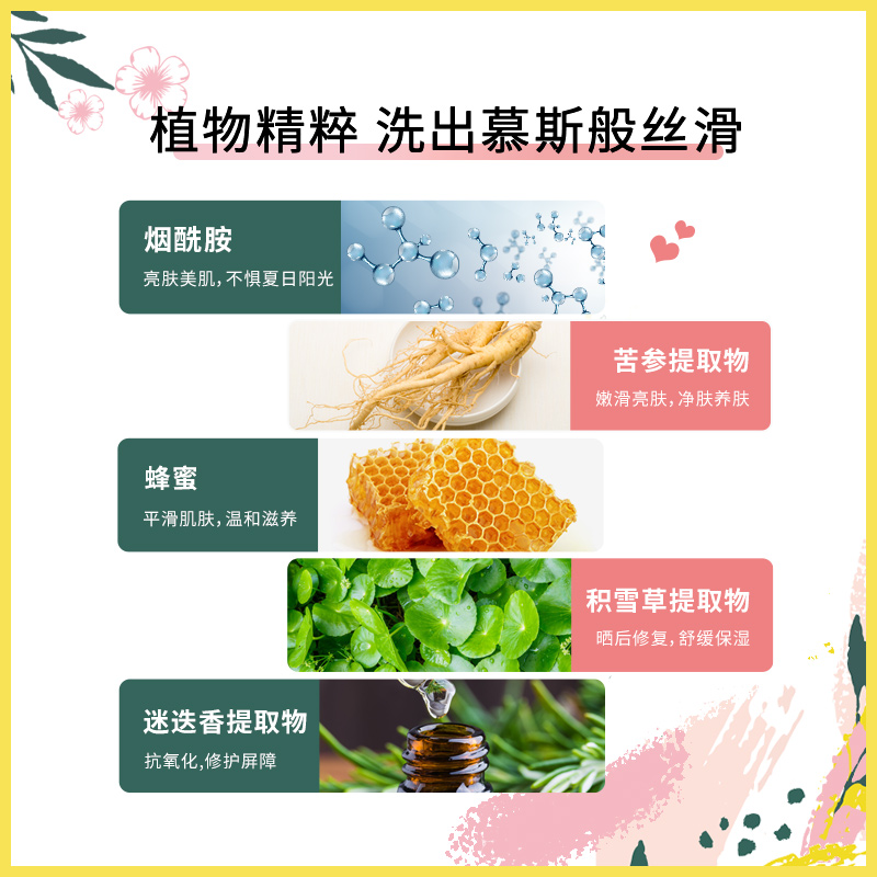 朴物大美旗舰店【ZB】朴物大美氨基酸慕斯沐浴露持久留香保湿滋润补水沐浴乳2
