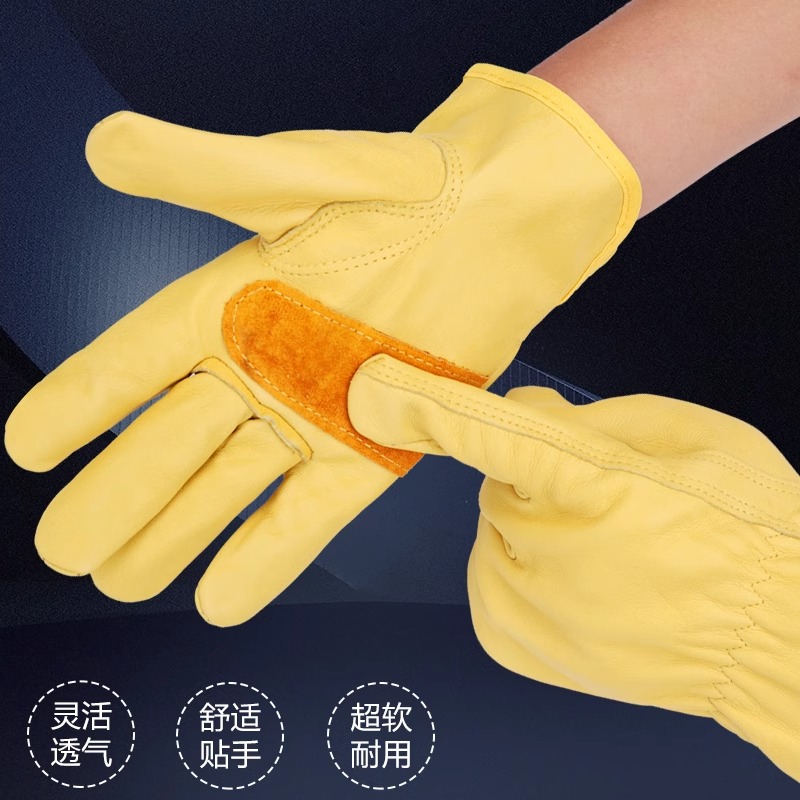 耐高温阻燃隔热防烫电焊手套超柔软牛皮耐磨焊工专用劳保防护手套