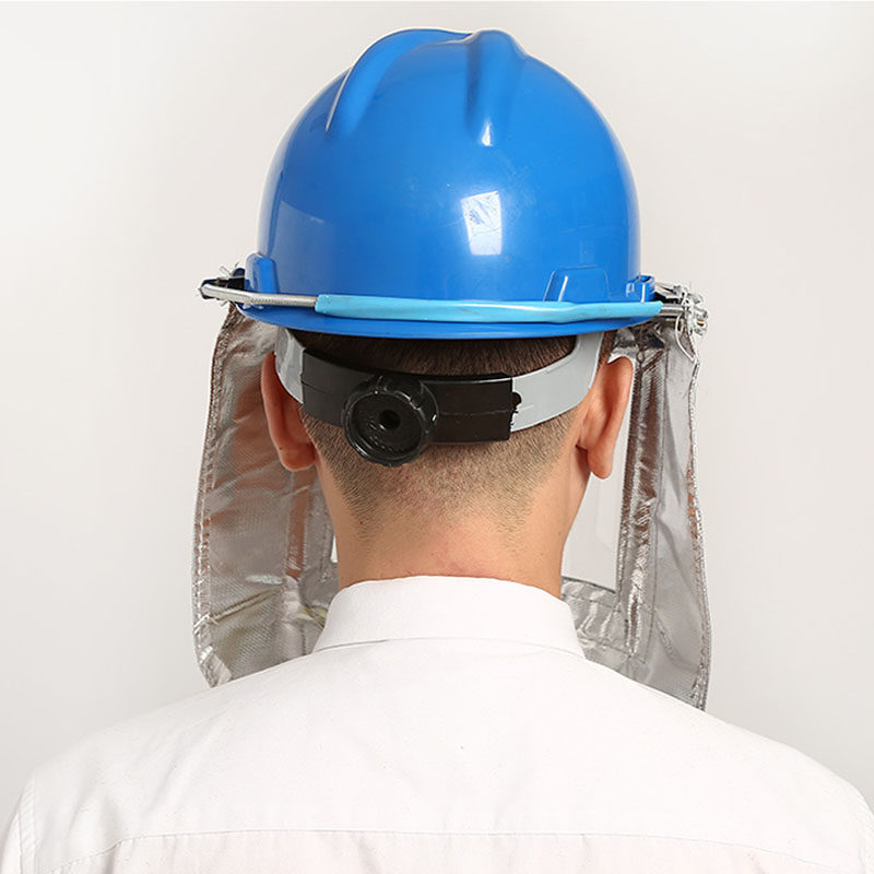 铝箔耐高温隔热防护面罩炉前工业防冲击烫防飞溅钢厂配帽头罩面具 - 图2