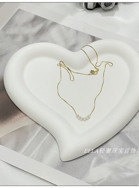 六颗转运仿珍珠锁骨链s925纯银女