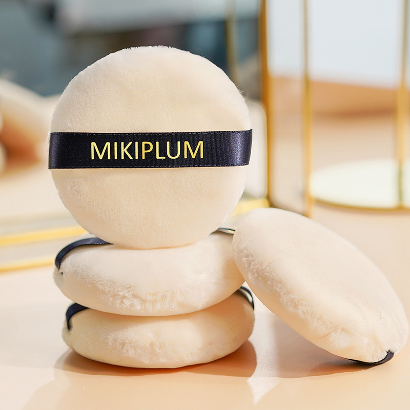 MIKIPLUM毛绒材质毛绒蜜粉散粉扑 柔软亲肤抓粉力强 - 图0