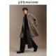PEACEBIRD Men's Reversible Wool Coat Long Winter Wool Jacket