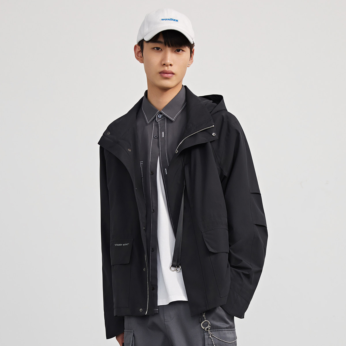 太平鸟男装奥莱新款韩版潮流风衣 太平鸟男装outlets店风衣