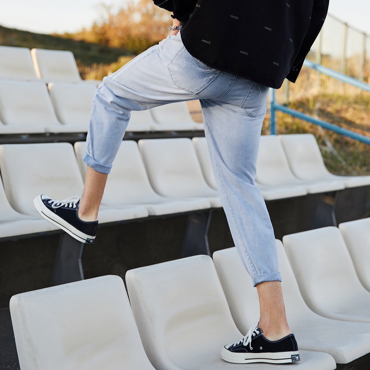 太平鸟男装奥莱2020春夏新品牛仔裤 太平鸟男装outlets店牛仔裤