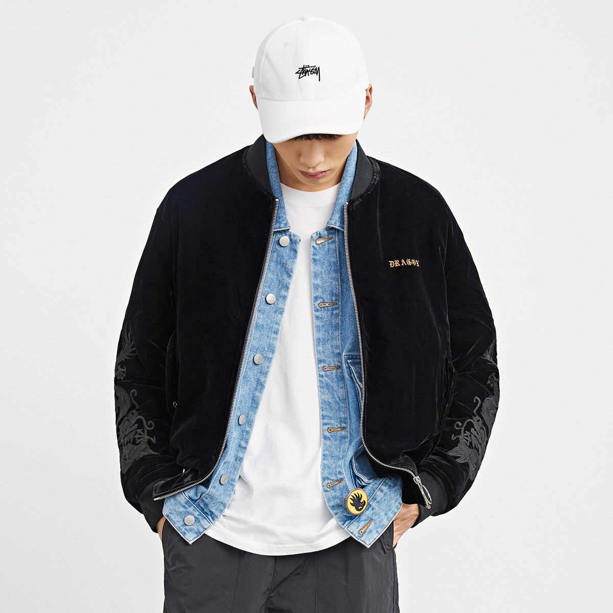 太平鸟奥莱2020秋季国新品夹克衫 太平鸟男装outlets店夹克