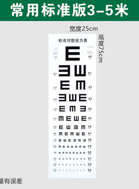 视力表挂图国际标准儿童家用幼儿园成人测视力表E字C形视力测试表