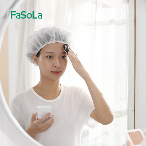 FaSoLa浴帽女防水洗澡家用成人儿童发帽浴室沐浴帽淋浴帽防油烟 - 图1