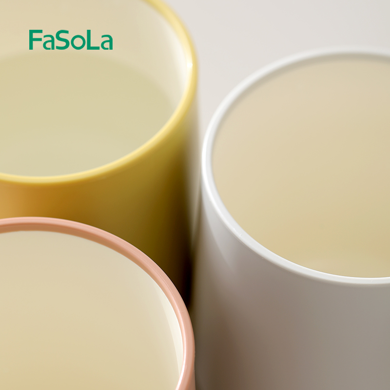 FaSoLa漱口杯塑料杯情侣简约杯子套装家用卫生间浴室牙缸刷牙杯 - 图2
