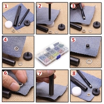 Colored gas eye buckle suit Chicken eye buckle hollow rivet belt punching hanging plate buckle vents DIY circle decoration