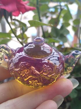 琥珀老蜜蜡把把壶满蜜把件血珀金珀二代琥珀手把件蓝珀摸牌打麻将