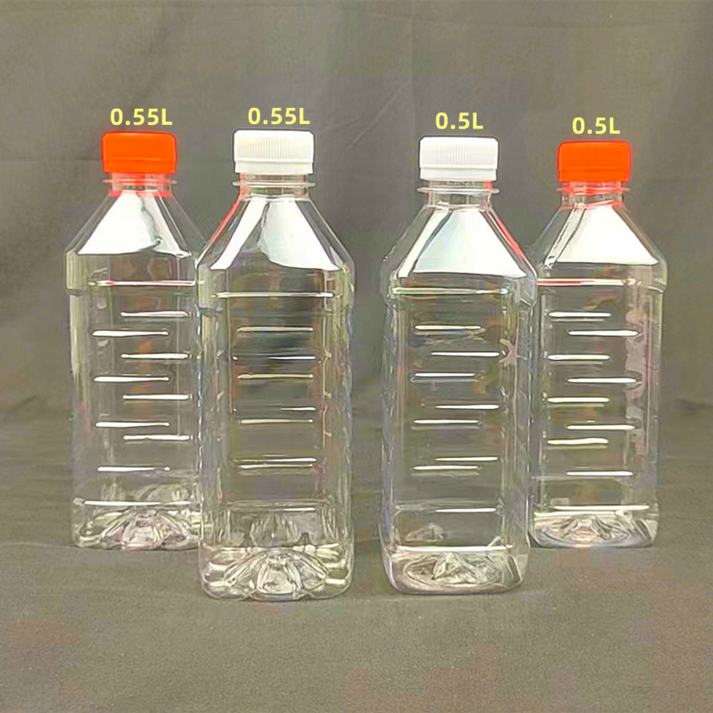 550ml/500ml/1斤装食品级PET瓶花生油壶带盖酒瓶塑料油瓶醋瓶液体-图0