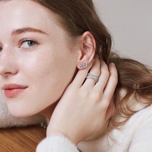 INCH EDITION镶钻璀璨星芒情侣戒指女小众设计高级感ins明星同款 - 图2