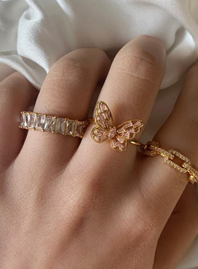 sweetpeeps蝴蝶戒指甜美ins网红