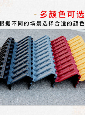 金色中式仿古树脂瓦门头窗户