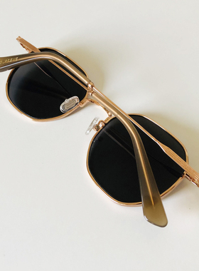 apeslook复古意大利多边方形玫瑰金色雅痞经典墨镜