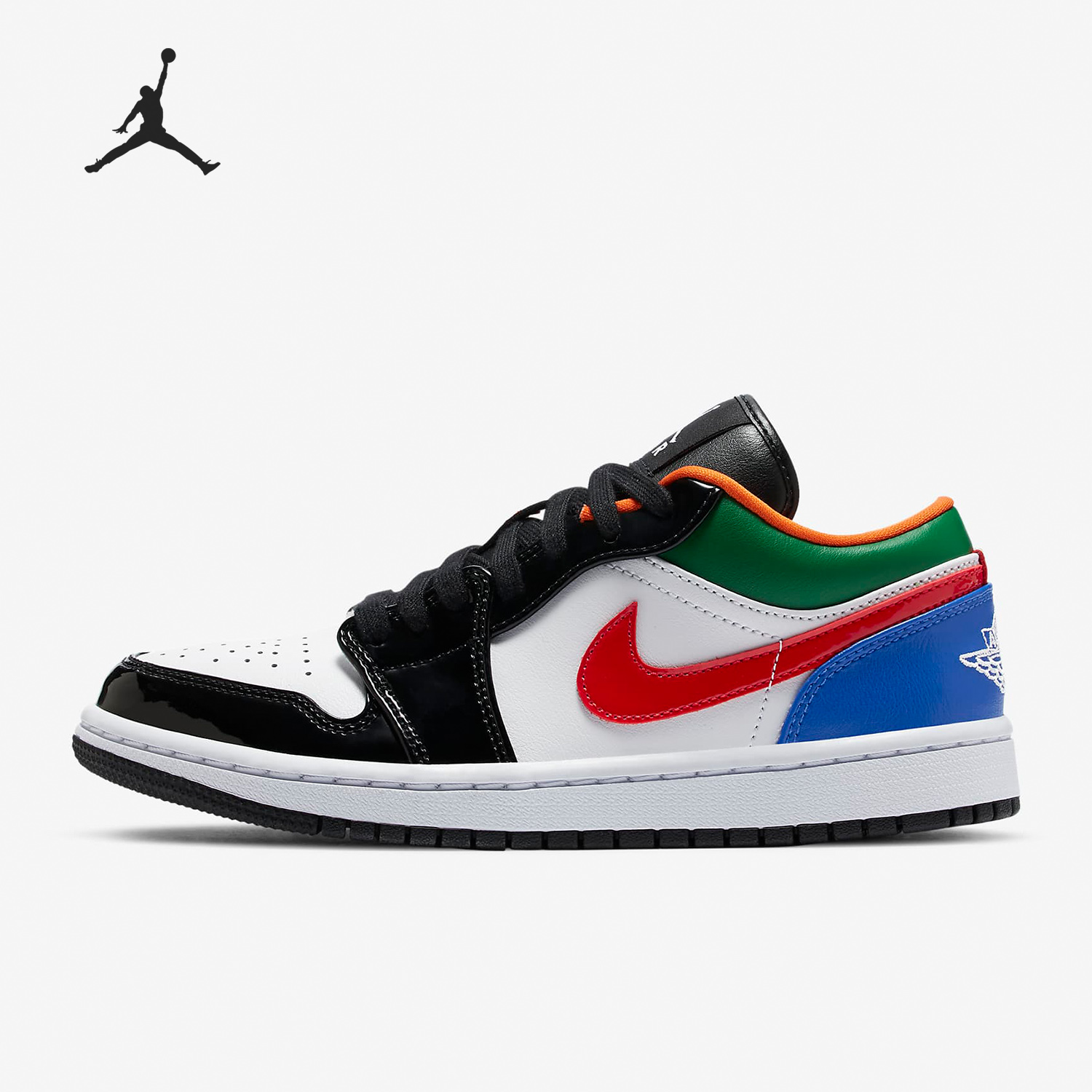 Nike/耐克AIR JORDAN 1 LOW AJ1低帮 彩色拼接湖人女篮球鞋CZ4776 - 图0