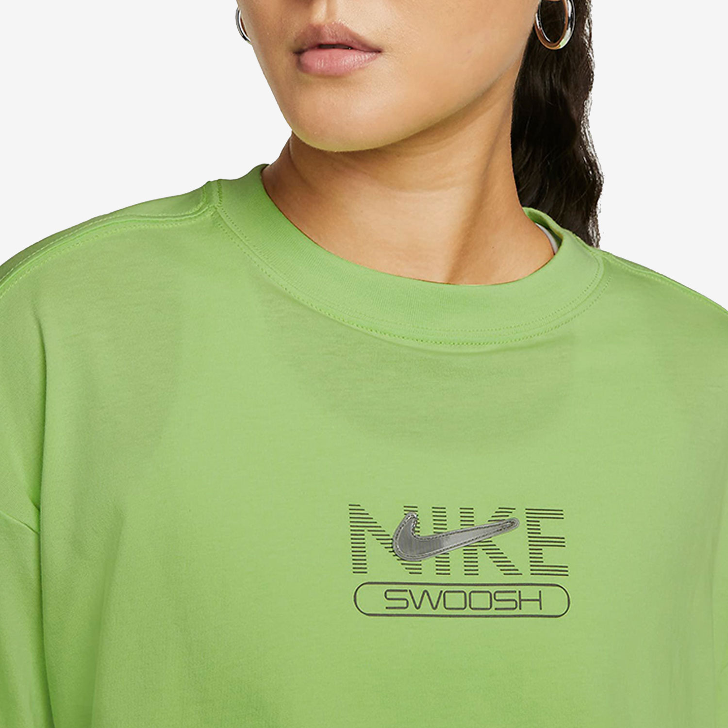 Nike/耐克正品夏新款SWOOSH女子运动休闲舒适透气短袖 DR5625-360-图2