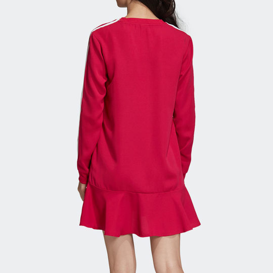 Adidas/阿迪达斯正品春季女子运动圆领长袖休闲连衣裙DV0856