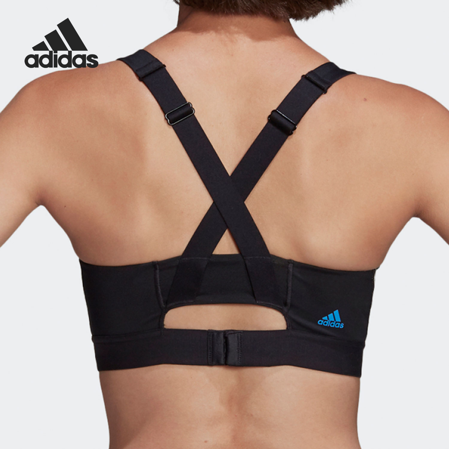 Adidas/阿迪达斯正品DRST AIQ2 BRA女装中强度训练运动内衣FN1426 - 图1