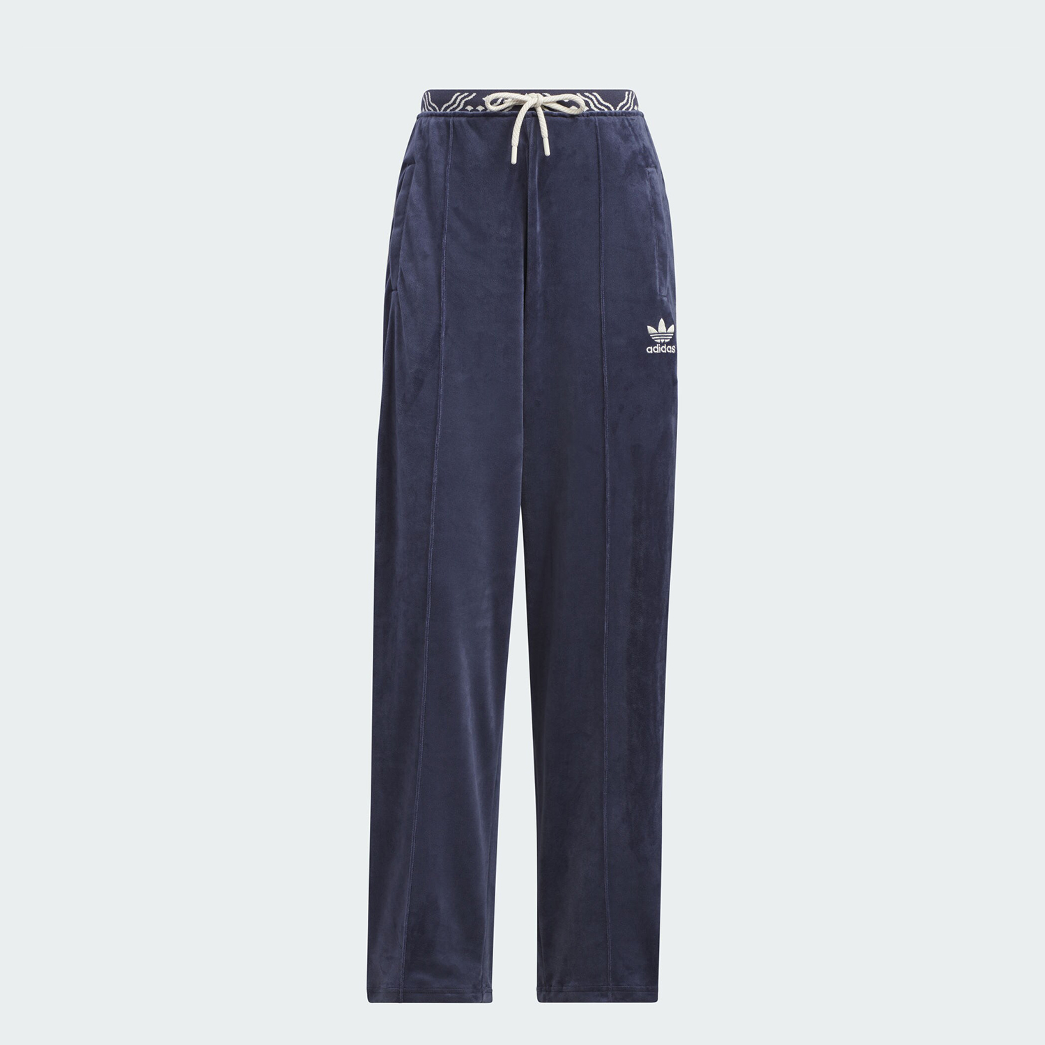 Adidas/阿迪达斯正品三叶草新年款女士丝绒宽松运动裤IX4231 - 图1