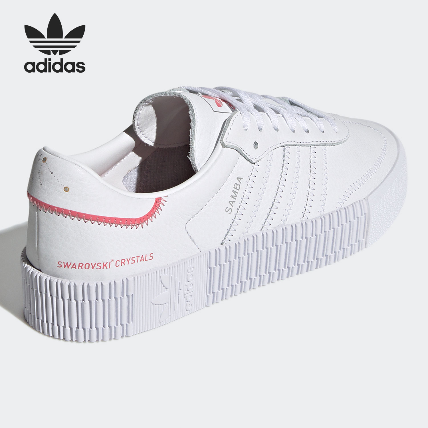 Adidas/阿迪达斯正品三叶草SAMBAROSE W女子厚底运动鞋H05131 - 图1