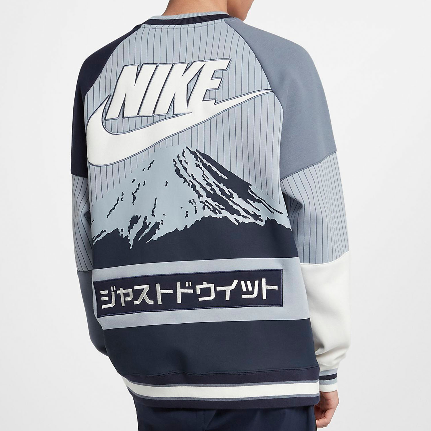 Nike/耐克正品CREW城市版多色拼接男卫衣东京伦敦限定AR1990-464-图1