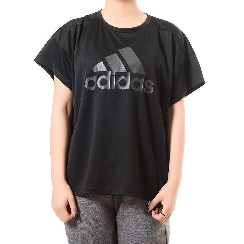 Adidas/阿迪达斯正品 女子短袖休闲运动服透气宽松圆领T恤CX4215 - 图3