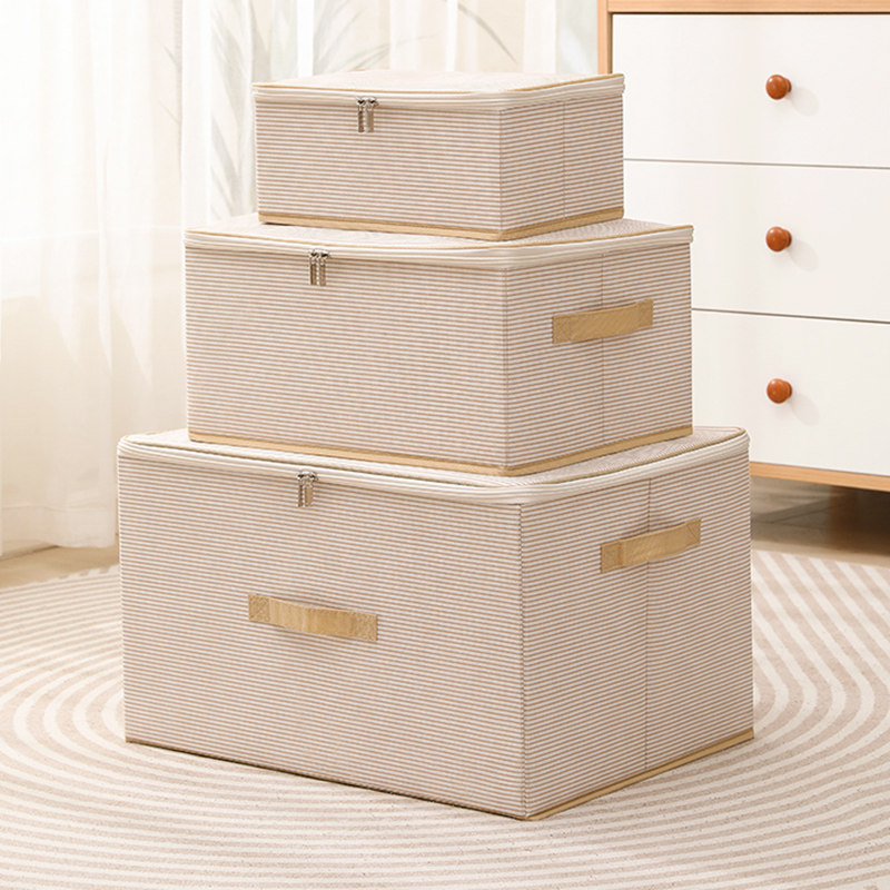 布艺收纳箱家用衣服收纳盒拉链式衣物衣柜整理箱大号储存箱子防潮,淘宝优惠券,粉丝福利购,淘宝优惠卷