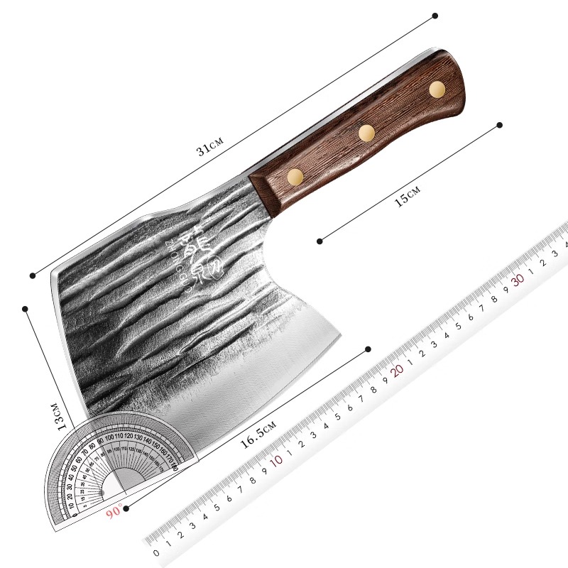 家用砍骨头专用刀高硬度轴承钢商用砍骨刀屠夫卖肉重型锰钢砍骨斧 - 图3