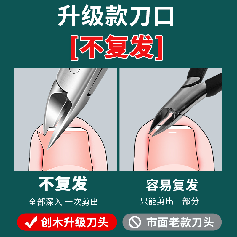 甲沟专用指甲刀套装脚趾甲剪修脚刀单个鹰嘴钳家用尖嘴钳子工具炎 - 图2