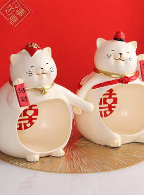 环保树脂结婚礼物玄关招财摆件