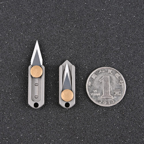 开信刀拆信刀钛合金迷你折刀快递刀 随身edc钥匙扣挂件开信刀折叠便携美工小刀 - 图2