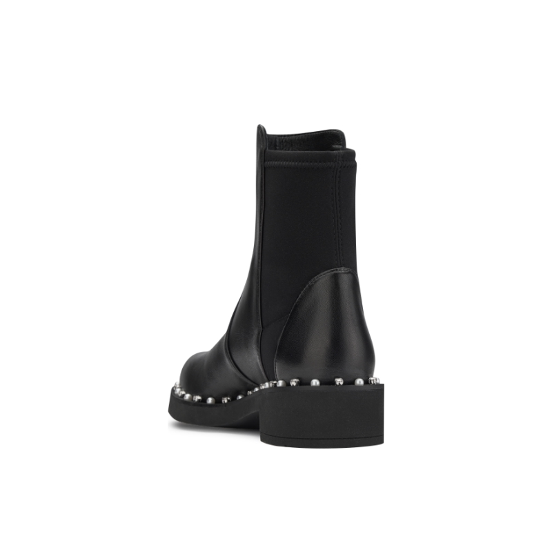 SW2025 new square heel short boots women's chimney boots