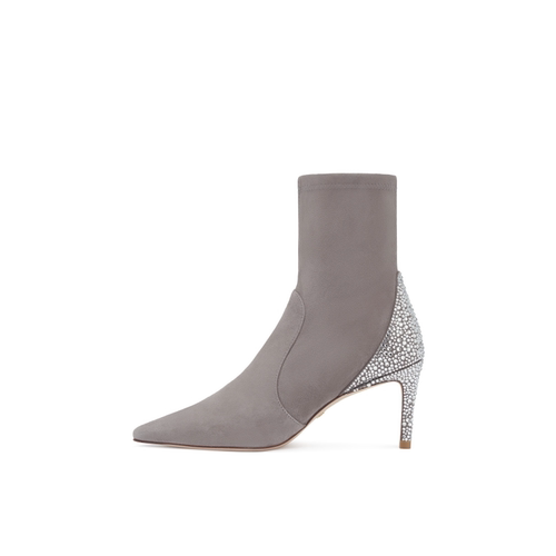 SW STUART ROYALE 75 STRETCH BOOTIE 细跟短靴女瘦瘦靴 - 图1