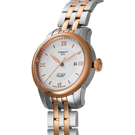 Tissot天梭1853力洛克机械间金钢带女表商务气质瑞士手表官方正品